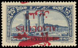 * ALAOUITES PA 16a : 25p. Bleu, Surcharge RENVERSEE, TB - Other & Unclassified