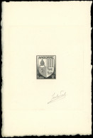 ANDORRE 93 : 10c., épreuve D'artiste En Noir Signée J. Piel, TB - Used Stamps