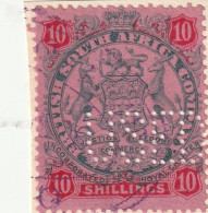 Brits South Afrika Compagnie 1896 Briefstuk, Fiscaal, Perforatie USED  Michel Nr. 20b - Nuovi