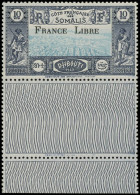 ** COTE DES SOMALIS 231 : 10f. Bleu Foncé Et Turquoise, FRANCE LIBRE, Bdf, TTB. Br - Other & Unclassified