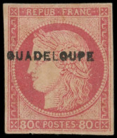 * GUADELOUPE 13 : 80c. Rose, TB. C - Other & Unclassified