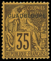 * GUADELOUPE 23b : 35c. Violet S. Orange, GUADBLOUPE, Très Frais, TTB - Other & Unclassified