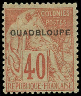* GUADELOUPE 24b : 40c. Rouge-orange, GUADBLOUPE, TB - Other & Unclassified