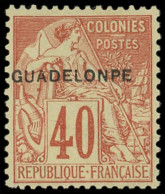 * GUADELOUPE 24c : 40c. Rouge-orange, GUADELONPE, TB. S - Otros & Sin Clasificación