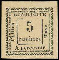 * GUADELOUPE Taxe 6 : 5c. Blanc, T IV, TB, Cote Maury - Other & Unclassified