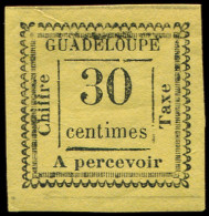 * GUADELOUPE Taxe 10 : 30c. Jaune, TB. Br - Other & Unclassified