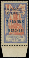 ** INDE 131 : 2fa.9ca. Sur 25c., Surch. FRANCE LIBRE Horizontale, Bdf, TB. C - Autres & Non Classés