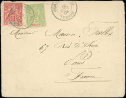 Let INDOCHINE 17 Et 18 : 5c. Et 10c. Obl. Càd HOANG-THU-BI 18/9/04 S. Env., 3 Càd Au Verso Et Arr. Paris, TB - Otros & Sin Clasificación