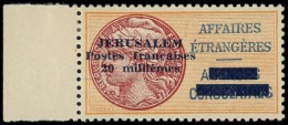 * JERUSALEM 2 : 20m. Jaune-orange Et Brun-rouge, Bdf, TB - War Stamps