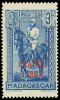 ** MADAGASCAR 243 : 3c. Bleu, FRANCE LIBRE, TB - Altri & Non Classificati