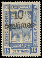 ** MAROC Postes Locales 89a : Mogador à Marrakesch, 10c. S. 15c. Bleu, T I, TB - Autres & Non Classés