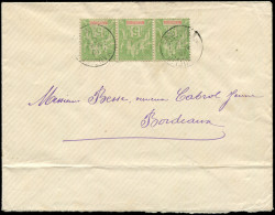 Let MARTINIQUE 44 : 5c. Vert-jaune, BANDE De 3 Obl. Càd VAUCLIN 10/5/02 S. Env., Arr. Bordeaux, TB - Other & Unclassified