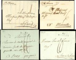 Let MONACO Lot De 5 MP De Monaco Et 4 De Menton, 1771-1856, TB - Storia Postale