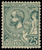 ** MONACO 16 : 25c. Vert, Albert Ier, Très Bon Centrage, TTB - Unused Stamps