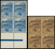 ** MONACO 40/41 : 25c. + 15c. Et 50c. + 50c., En BLOCS De 4, TB - Unused Stamps