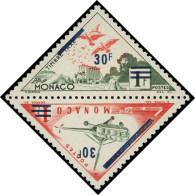 ** MONACO 491A/B : 30f. Sur 1f., NON EMIS, En Paire Se Tenant, TB, Cote Maury - Unused Stamps