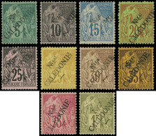 * NOUVELLE CALEDONIE 24/34 (sf. N°32) : La Série Surch. De 1892, TB - Unused Stamps