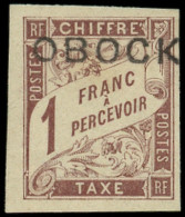 * OBOCK Taxe 16 : 1f. Marron, TB. Br - Autres & Non Classés