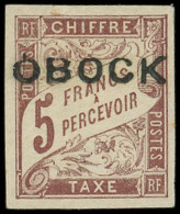 * OBOCK Taxe 18 : 5f. Marron, Clair, Aspect TB. S - Other & Unclassified
