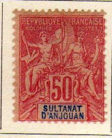Anjouan - (1892-99) -   50 C. Type Groupe  Neuf* - MH - Unused Stamps