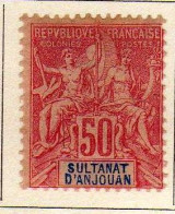 Anjouan - (1892-99) -   50 C. Type Groupe  Neuf* - MH - Ungebraucht