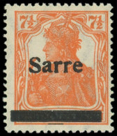 ** SARRE 5A : 7 1/2pf. Orange, 2e Tirage, TB - Unused Stamps