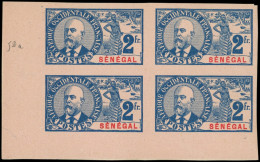 (*) SENEGAL 45a : 2f. Bleu Sur Rose, BLOC De 4 NON DENTELE Cdf, TB - Other & Unclassified