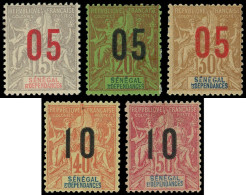 * SENEGAL 47A/51A : Chiffres ESPACES, N°51A **, TB - Other & Unclassified