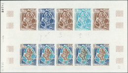 ** WALLIS ET FUTUNA PA 80/81 : Cartes Des Iles, ESSAIS De COULEUR NON DENTELES, En FEUILLES De 10, TB - Unused Stamps