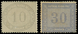 * EMPIRE 26/27 : 10g. Gris Et 30g. Bleu De 1872, TB - Nuovi