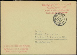 Let RFA Càd BOTTROP 1 2/2/55 S. Env. En Franchise, Griffe "Kriegsgefangenenpost/Gebührenfrei !/Auskunftsstelle Für/Krieg - Storia Postale