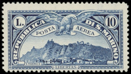 ** SAINT MARIN PA 10 : 10l. Bleu, TB - Airmail