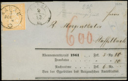 Let SUISSE 29a : 20r. Jaune-orange Pâle, Papier Moyen, Obl. Càd AARAU Seul S. LAC, TB - Storia Postale