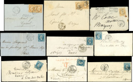 Let Empire Dentelé, 14 Lettres, Affrts Et Oblitérations Diverses (N°21/23), Dont Petites Variétés, En Général TB - Collezioni (in Album)