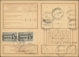 Let 4 Cartes D'abonnement Des PTT, Affr. N°611 Paire, PA 18/19, PA 19 Et PA 27, 1944-53, TB - Collezioni