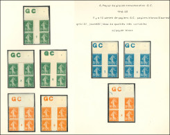 ** Semeuse Camée, Ensemble De 27 Blocs De 4 Mill., Manchette GC, Ch. Sur Bord Supérieur, Bel Ensemble, TB - Collezioni