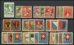 * Suisse, Petit Lot De Pro-Juventute Entre 1913 Et 1923, TB, Cote SBK - 1843-1852 Timbres Cantonaux Et  Fédéraux