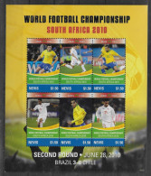 NEVIS  N° 2187/92 * *  ( Cote 9.50e )  Cup 2010     Football  Soccer  Fussball  Bresil Chili - 2010 – Südafrika