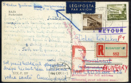 1959. Interesting Retour Airmail Postcard To Canada - Cartas & Documentos