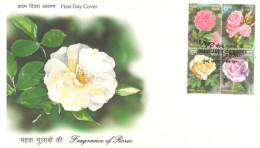 INDIA - 2007 - FDC STAMPS OF FRAGRANCE OF ROSES. - Covers & Documents