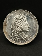 MEDAILLE ARGENT 21 Mm 6g 1980 LOUIS XIV ROI DE FRANCE ET DE NAVARRE / SILVER / CHOC & RAYURES - Royal / Of Nobility