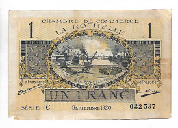 Chambre  De Commerce De La Rochelle 1 Franc 1920 N0166 - Handelskammer