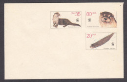 DDR 01/1987 - WWF: Otter, Post. Stationery(cover), Mint - Umschläge - Ungebraucht