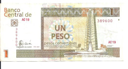 CUBA 1 PESO CONVERTIBLES 2007 VF P FX46 - Cuba