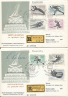 Austria Registered Covers Olympische Winterspiele Insbruck Eröffnungstag 29-1-1964 Complete Set Of 7 On 2 Covers Sent To - Invierno 1964: Innsbruck