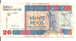 CUBA 20 PESOS CONVERTIBLES 1994 VF - Cuba