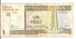 CUBA 1 PESO CONVERTIBLES 2006 VF P FX46 - Kuba