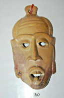 C40 Ancien Masque Africain à Suspendre - Objet Tribal - Deco - African Art