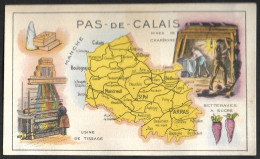 Département PAS DE CALAIS, Carte Géographique, Chromo Publicitaire Vermi KILL KOSS - Nord-Pas-de-Calais