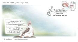 INDIA - 2004 - FDC STAMP OF V. LAKSHMINARAYANA. - Brieven En Documenten